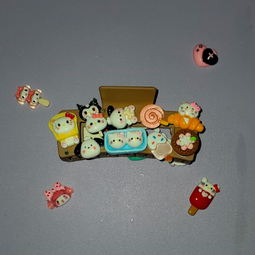 Handmade Cute Kawaii Hair Clip with Charms